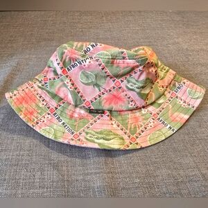 Afro Nation Dusty Pink Lime Alligator Flamingo Bucket Hat